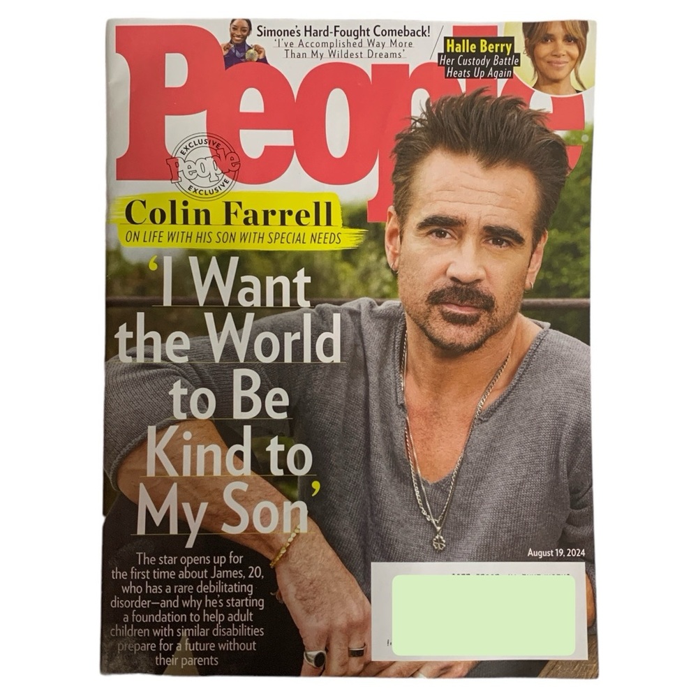 People Magazine August 19 2024 Colin Farrell Halle Berry Simone Biles Comeback